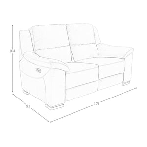 Relaxing 2-seater sofa in dark gray fabric