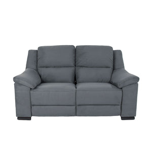 Relaxing 2-seater sofa in dark gray fabric