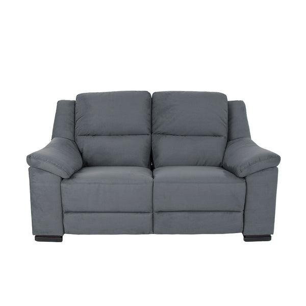 Relaxing 2-seater sofa in dark gray fabric