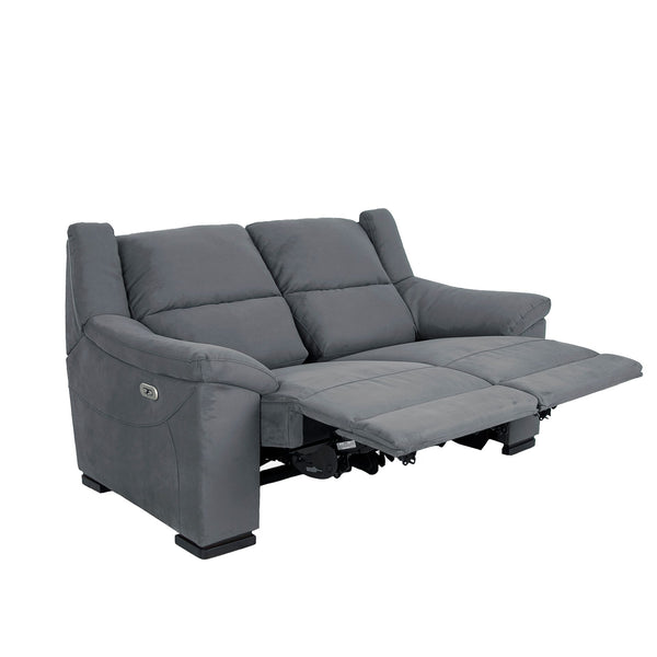 Relaxing 2-seater sofa in dark gray fabric