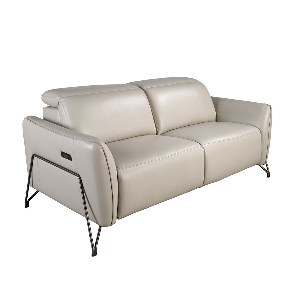 2-seater relaxation sofa in sand leather