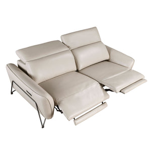 2-seater relaxation sofa in sand leather