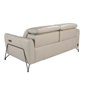 2-seater relaxation sofa in sand leather