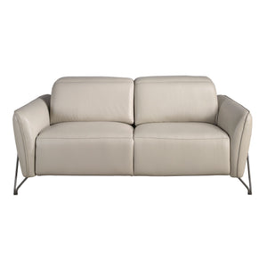2-seater relaxation sofa in sand leather