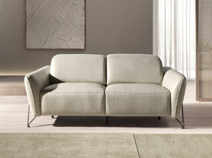 2-seater relaxation sofa in sand leather