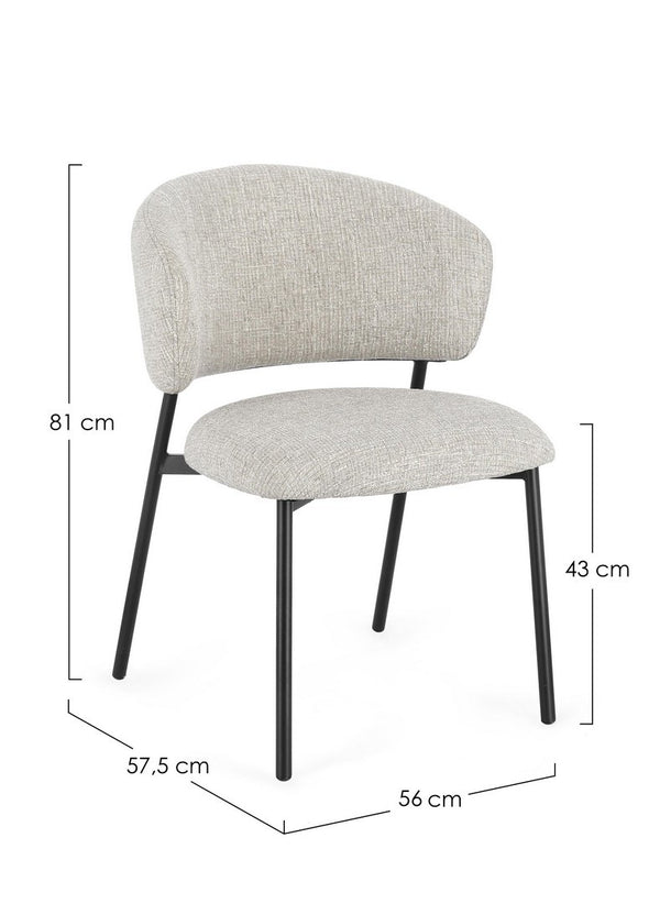 Dining Chair Black and Rock Finish
