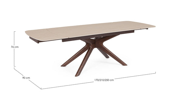 Extendable Dining Table 170–250 cm – Walnut Modern Table