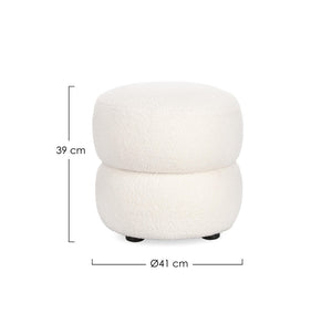 Round Bar Stool White D41