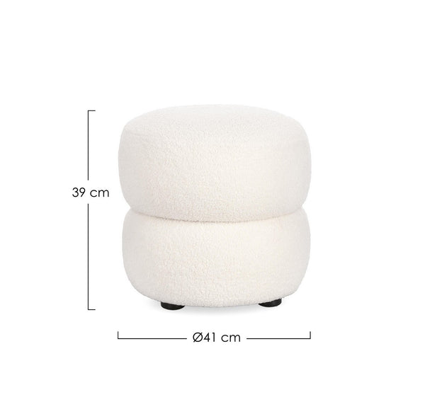 Round Bar Stool White D41