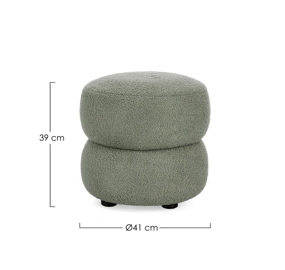 Round Bar Stool Sage Green D41