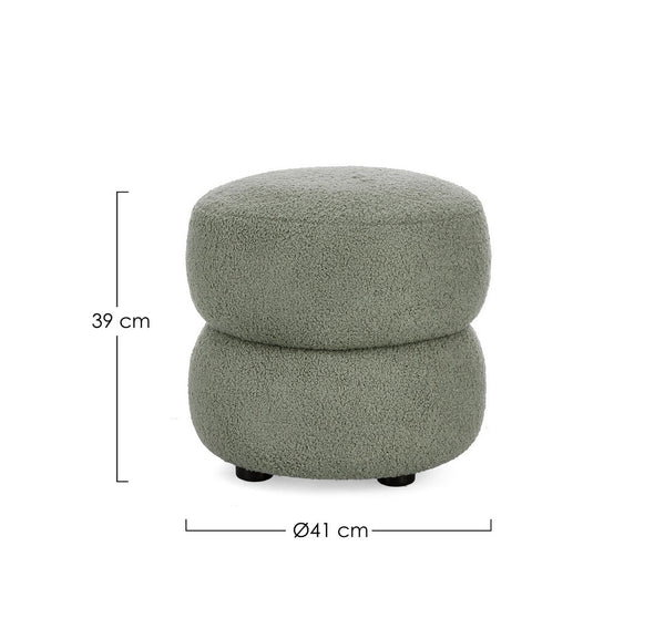 Round Bar Stool Sage Green D41