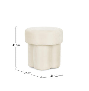 Square Stool White D42