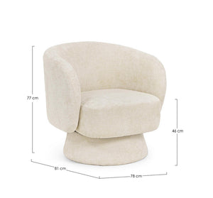 Swivel Armchair Shell Upholstered