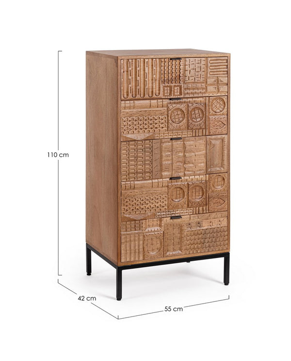 Modern 5-Drawer Chest for Compact Storage