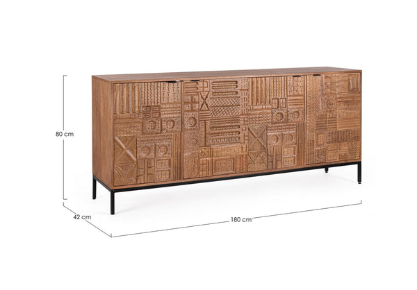 Modern 4-Door Sideboard Cabinet for Spacious Storage