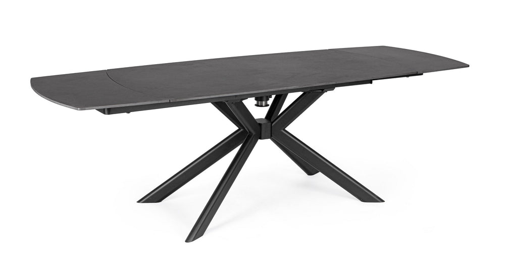 Extendable Dining Table 160–240 cm – Black Modern Table