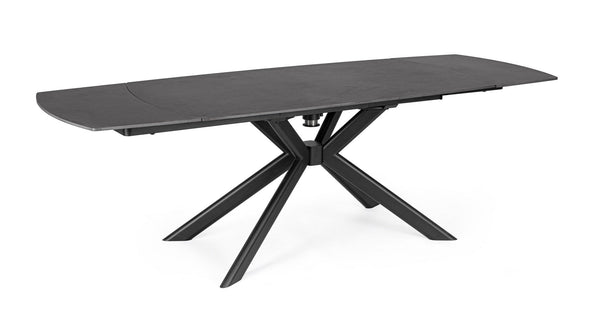 Extendable Dining Table 160–240 cm – Black Modern Table