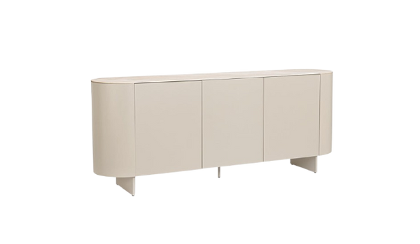 3-Door Sideboard Light Beige Finish
