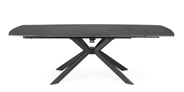 Extendable Dining Table 160–240 cm – Black Modern Table