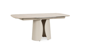Extendable Dining Table 180–240 cm Light Beige Finish