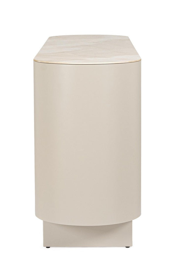 3-Door Sideboard Light Beige Finish