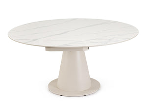 Extendable Dining Table 160 cm – Cream Modern Table