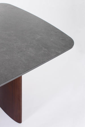 Extendable Dining Table 180–260 cm – Walnut & Grey Modern Table