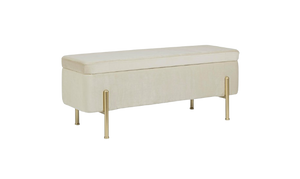 2-Seater Storage Bench 110 cm – Natural Finish Modern Seating