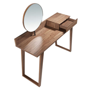 Walnut dressing table with mirror