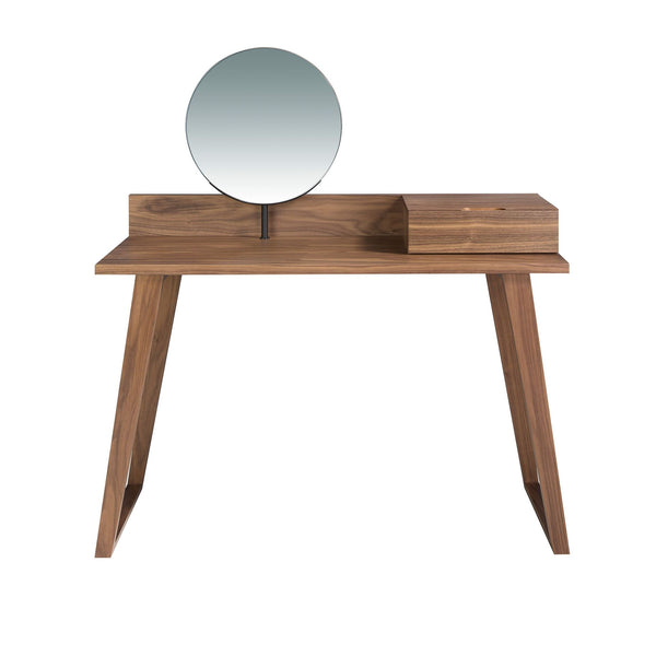 Walnut dressing table with mirror