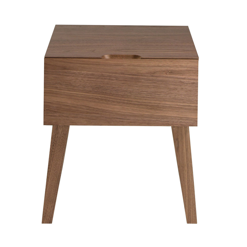 Walnut bedside table