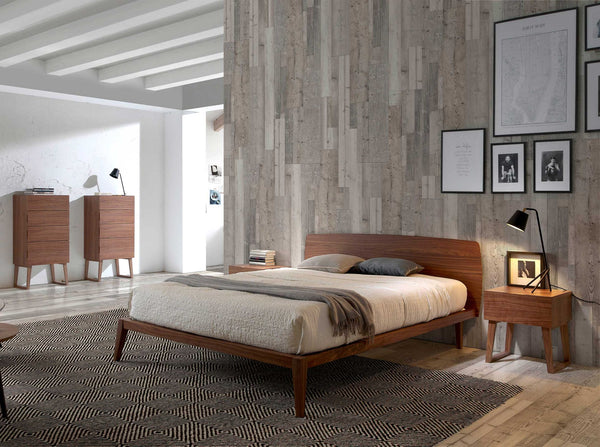 Walnut bedside table