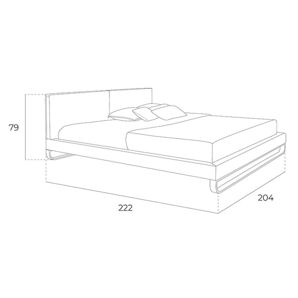 White faux leather bed