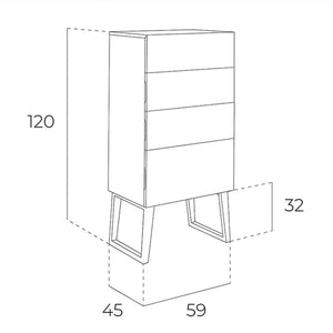 Chiffonier in walnut