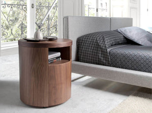Walnut bedside table