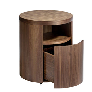 Walnut bedside table