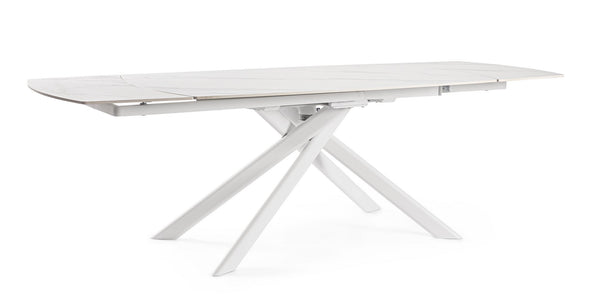 Extendable Dining Table 160–240 cm – White Modern Table