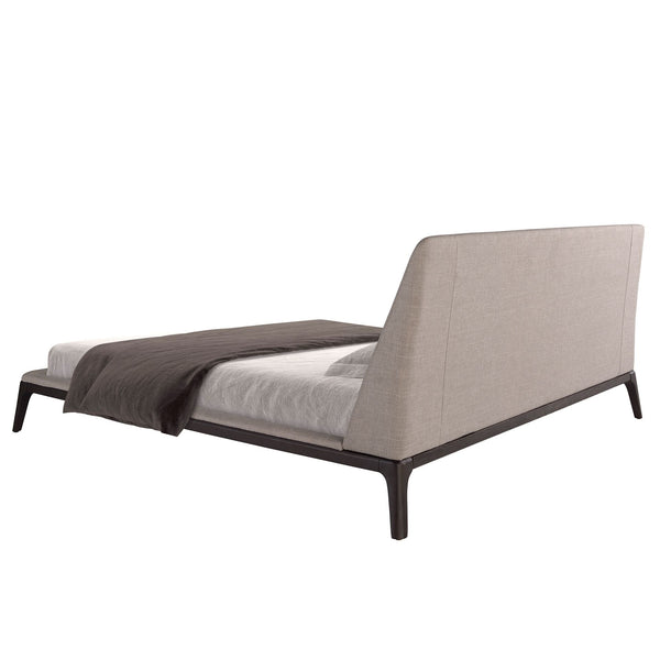 Gray fabric bed