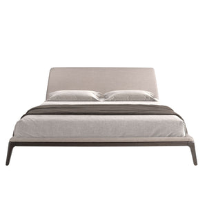 Gray fabric bed