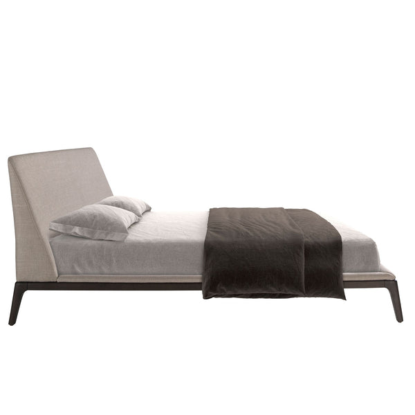 Gray fabric bed