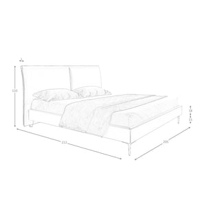 Brown faux leather bed