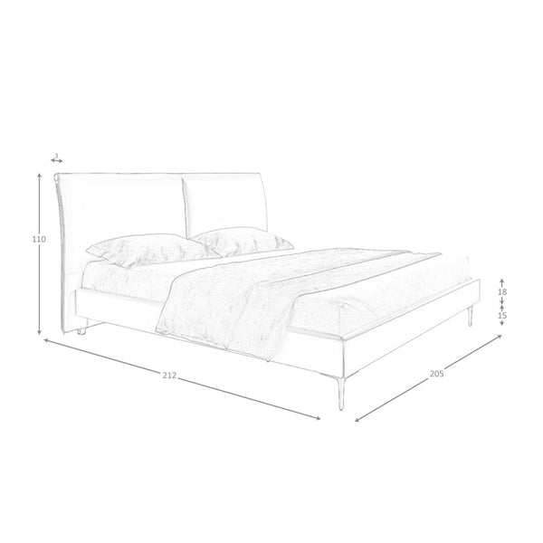 Brown faux leather bed