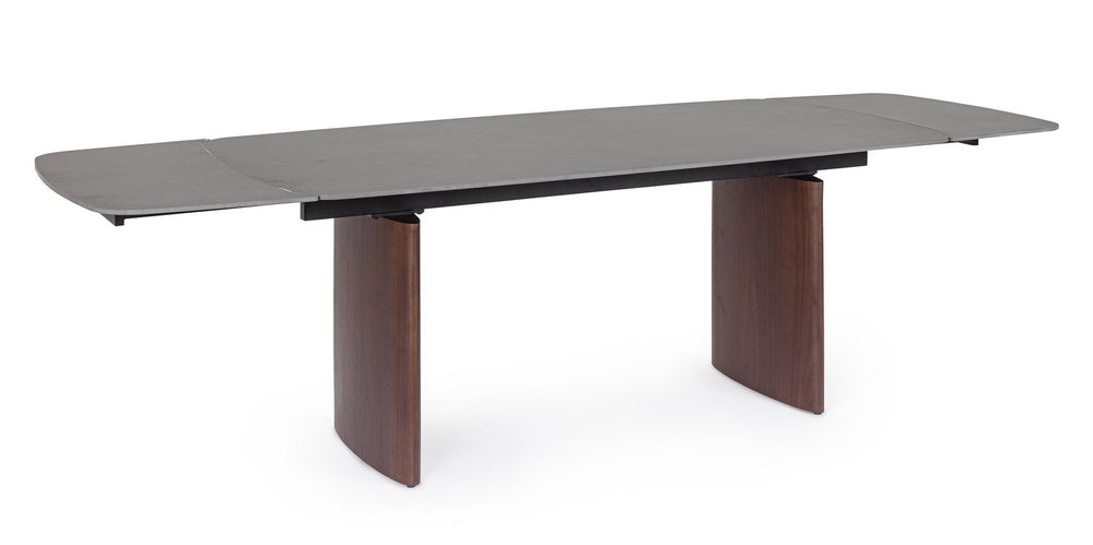 Extendable Dining Table 180–260 cm – Walnut & Grey Modern Table