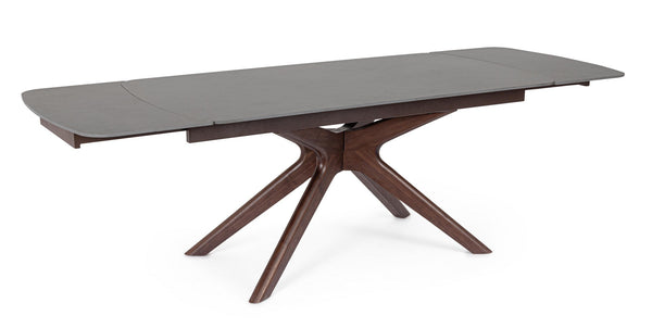 Extendable Dining Table 170–250 cm – Walnut & Grey Modern Table