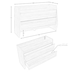 Walnut chest of drawers