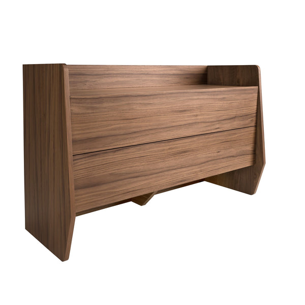 Walnut chest of drawers