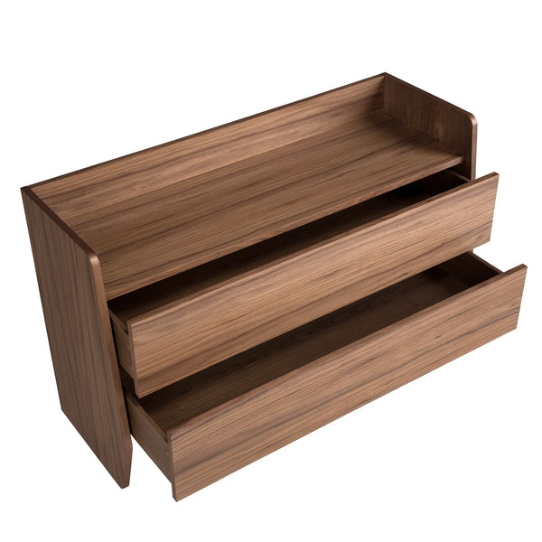 Walnut chest of drawers