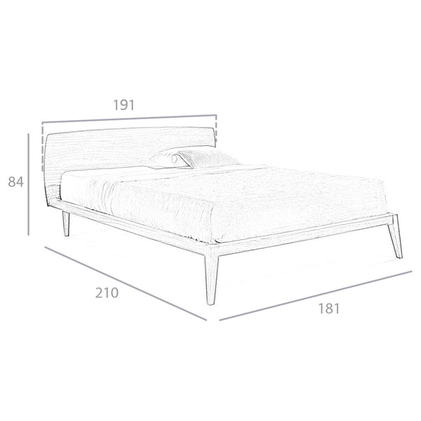 Walnut bed