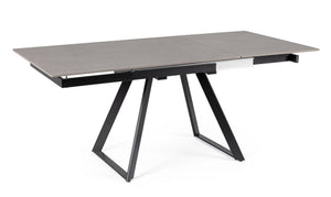 Extendable Dining Table 120–180 cm Black and Grey Finish