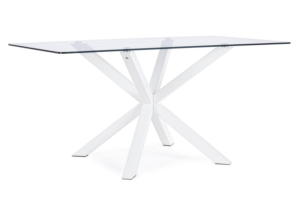 Rectangular Dining Table 160 cm with White Legs